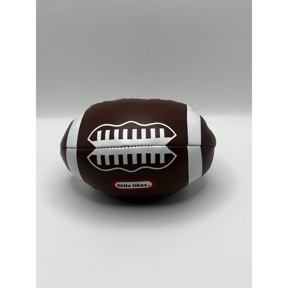 Little Tikes Soft Plush Football Toy Brown White Stitched Vinyl Kids”